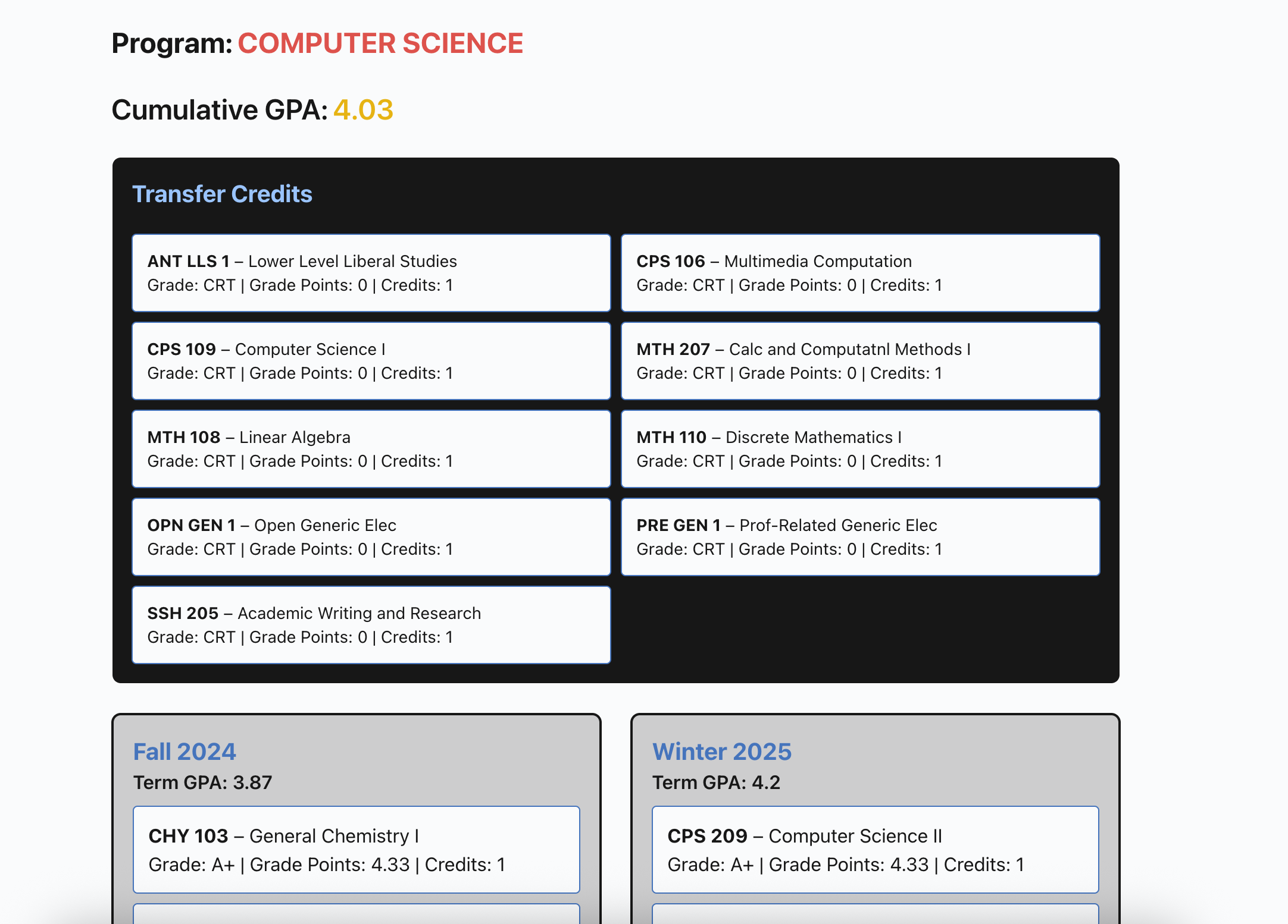 Transcript Screenshot